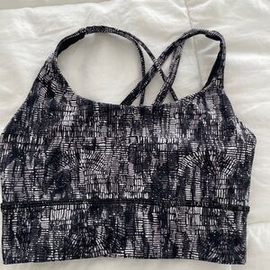 Lulu sports bra with 3” below cup